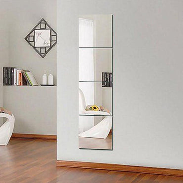 Medium Wall Mirror Sticker 1 piece 30 x 30 cm - Square Shape - Karout Online -Karout Online Shopping In lebanon - Karout Express Delivery