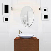 Large Wall Mirror Sticker 1 piece 30 x 45 cm- Oval Shape - Karout Online -Karout Online Shopping In lebanon - Karout Express Delivery