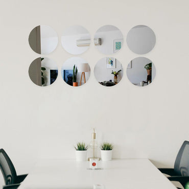 Small Wall Mirror Sticker 1 piece 20 cm- Round Shape - Karout Online -Karout Online Shopping In lebanon - Karout Express Delivery