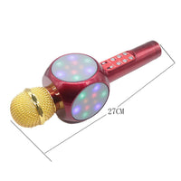 WS-1816 Wireless bluetooth Karaoke Microphone Mic USB Speaker Home KTV Play.