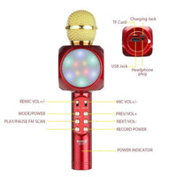 WS-1816 Wireless bluetooth Karaoke Microphone Mic USB Speaker Home KTV Play.