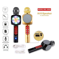 WS-1816 Wireless bluetooth Karaoke Microphone Mic USB Speaker Home KTV Play.