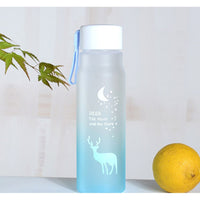 Water Bottle Gradient Plastic Sports Cup Transparent Girl Leakproof Drop-proof Drinking Portable Outdoor Water Bottles 500ml / 6952446454517