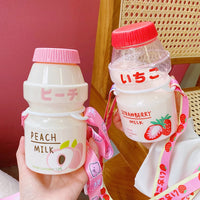 **NET**Summer Water Bottle Creative Fruit Plastic Portable Water Bottles For Kids Girl Anti-Fall Water Cup 480ml / 2216