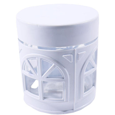 Glass Jar with Plastic House Shape Cover - Karout Online -Karout Online Shopping In lebanon - Karout Express Delivery