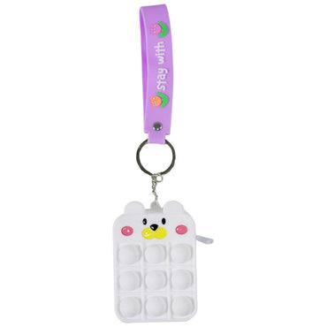 Small Pop It fidgets Keychain Bag with Faces PO-03 / TS-13 - Karout Online -Karout Online Shopping In lebanon - Karout Express Delivery