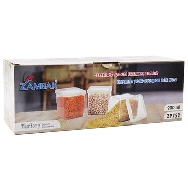 Zambak Elegant Food Storage Box 900ml (3 Pcs) - Karout Online -Karout Online Shopping In lebanon - Karout Express Delivery