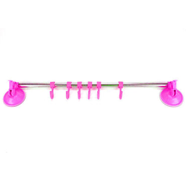 Strong Wall Attachable 6 Hooks Multifunction Hanger with Suction Cup - Karout Online -Karout Online Shopping In lebanon - Karout Express Delivery