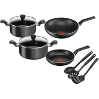 Tefal Super Cook Set 9 pieces Black Non-Stick Cookware Aluminum / B143S985 - Karout Online -Karout Online Shopping In lebanon - Karout Express Delivery