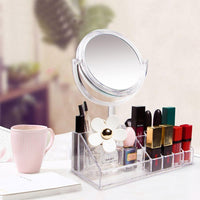 Acrylic Cosmetic Makeup Organizer with Makeup Mirror - Karout Online -Karout Online Shopping In lebanon - Karout Express Delivery