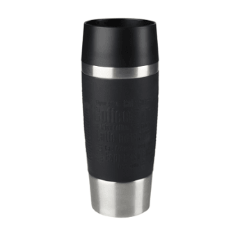 Tefal Stainless Steel Travel Mug 360 ml Black / K3081114 - Karout Online -Karout Online Shopping In lebanon - Karout Express Delivery