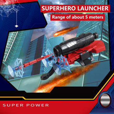 (NET)Spider Man Gloves Launcher Gun with 3 Soft Bullet Toy for Boys / 22FK216