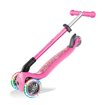 Globber Scooter Primo Foldable Fantasy Lights - Neon Pink / 434-110 - Karout Online -Karout Online Shopping In lebanon - Karout Express Delivery