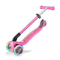 Globber Scooter Primo Foldable Fantasy Lights - Neon Pink / 434-110 - Karout Online -Karout Online Shopping In lebanon - Karout Express Delivery