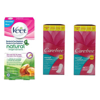 Carefree Maxi Regular  20pcs x 2 + 1 Veet Natural Wax.