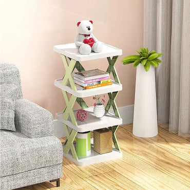 5 layer Stackable Shoe Storage Box Entryway Shelf Box Plastic Shoe Cabinet Space Saver / 23FK056-1