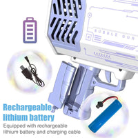 69 Holes Bubble Gun Automatic Funny Color Soaps Water Bubble Machine Toys / 22FK225 / KM-8