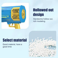 69 Holes Bubble Gun Automatic Funny Color Soaps Water Bubble Machine Toys / 22FK225 / KM-8