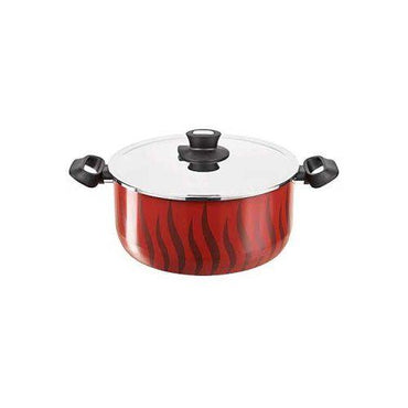 Tefal Tempo Flame Dutch Oven 20 cm + Stainless Steel Lid / C5484483 - Karout Online -Karout Online Shopping In lebanon - Karout Express Delivery