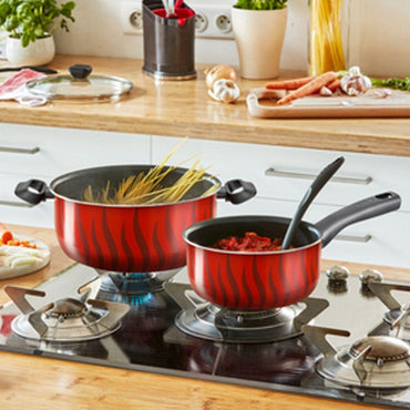 Tefal New Tempo Flame Saucepan 20 cm + Stainless Steel Lid / C5482483 - Karout Online -Karout Online Shopping In lebanon - Karout Express Delivery