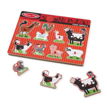 Melissa & Doug Farm Animals Sound Puzzle - Karout Online -Karout Online Shopping In lebanon - Karout Express Delivery