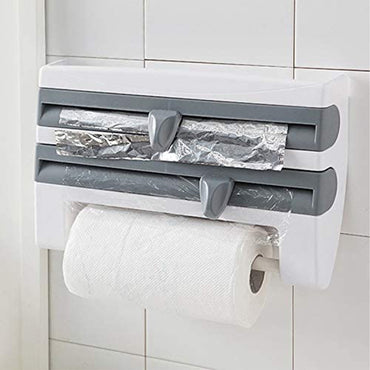 (NET)Multi-Function Kitchen Cling Film Foil Dispenser Household Kitchen Tool Rack / 22FK165 / KN-123/ 8913