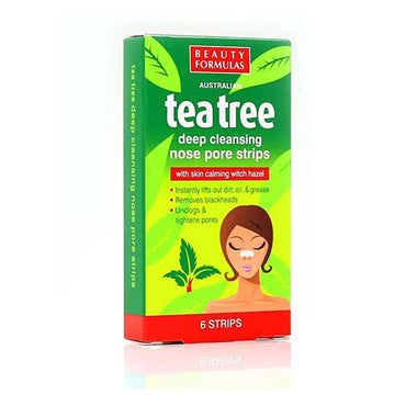 Beauty Formulas Australian Tea Tree Deep Cleansing Nose Pore Strips 6 Strips