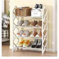 Diamond 4 Layer Shoe Rack Stackable Shoes Organizer Storage Stand / 22FK189