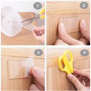 Transparent Double Sided Tape No Trace Reusable Waterproof Self-Adhesive Tape / 22FK198
