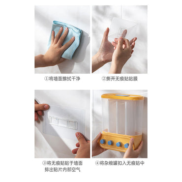 **(NET)**Wall-Mounted Kitchen Auto Cereal Dispenser Rice Dispenser Rice Storage Bucket / 22FK187