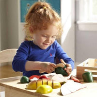MELISSA & DOUG  WOODEN CUTTING FOOD SET - Karout Online -Karout Online Shopping In lebanon - Karout Express Delivery