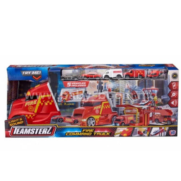Teamsterz Fire Truck With 5 Vehicles - Karout Online -Karout Online Shopping In lebanon - Karout Express Delivery