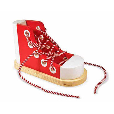 Melissa & Doug Wooden  Lacing Shoe - Karout Online -Karout Online Shopping In lebanon - Karout Express Delivery