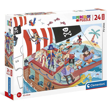 Clementoni Pirate Supercolor 24 pcs puzzle - Karout Online -Karout Online Shopping In lebanon - Karout Express Delivery