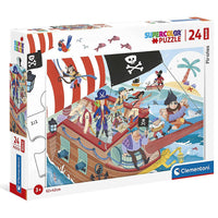 Clementoni Pirate Supercolor 24 pcs puzzle - Karout Online -Karout Online Shopping In lebanon - Karout Express Delivery