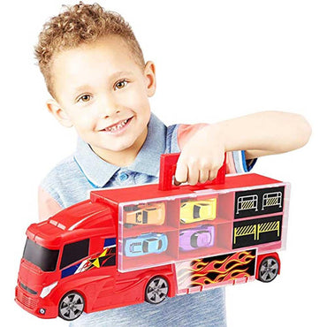 Teamsterz Truck Carry Case 4 Cars - Karout Online -Karout Online Shopping In lebanon - Karout Express Delivery