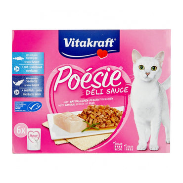 Vitakraft  Poesie Deli Sauce  3x codfish  3x coalfish 510g