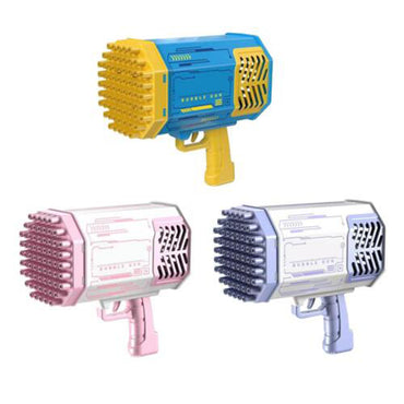 69 Holes Bubble Gun Automatic Funny Color Soaps Water Bubble Machine Toys / 22FK225 / KM-8