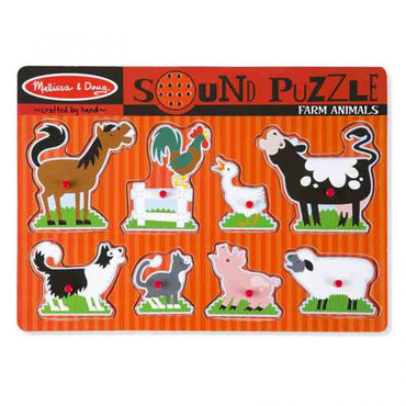 Melissa & Doug Farm Animals Sound Puzzle - Karout Online -Karout Online Shopping In lebanon - Karout Express Delivery