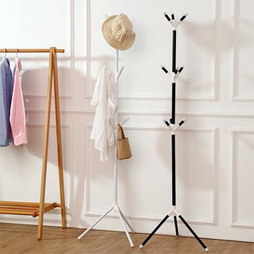 **(NET)**9 Hooks Hanging Pole Standing Clothes Rack Jacket Hanger / 22FK188