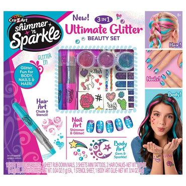 Crazart 3 In 1 Ultimate Glitter Beauty Set - Karout Online -Karout Online Shopping In lebanon - Karout Express Delivery