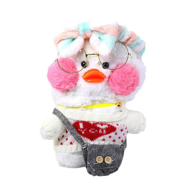 Plush Lalafanfan Duck Toys with bag and eyeglasses 26 cm - Karout Online -Karout Online Shopping In lebanon - Karout Express Delivery