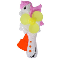 Unicorn Hand Pressure Plastic Manual Fan R-130 White Pink Summer