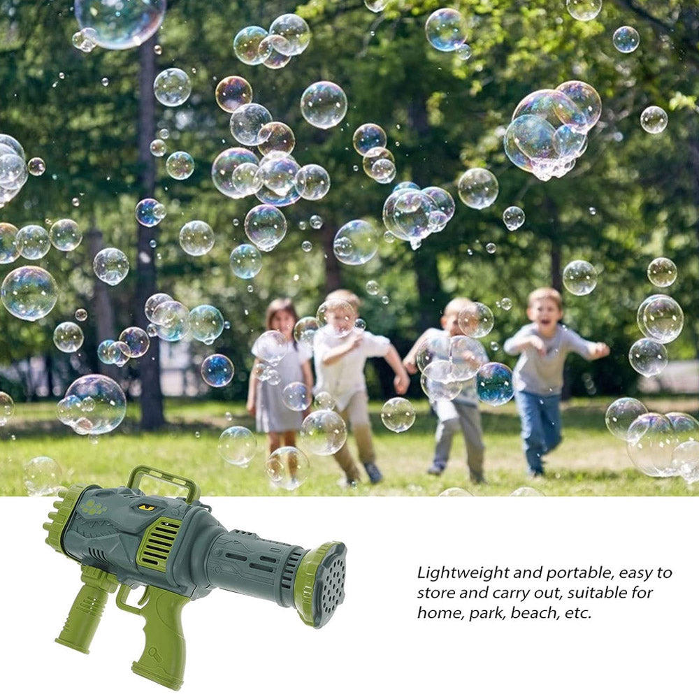 25 Hole Dinosaur Bubble Machine Gun Children's Toys  Boys and Girls
