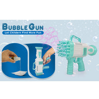 Bubble Machine with 25-Hole Rocket Launcher Bubble Machine Gift for Kids