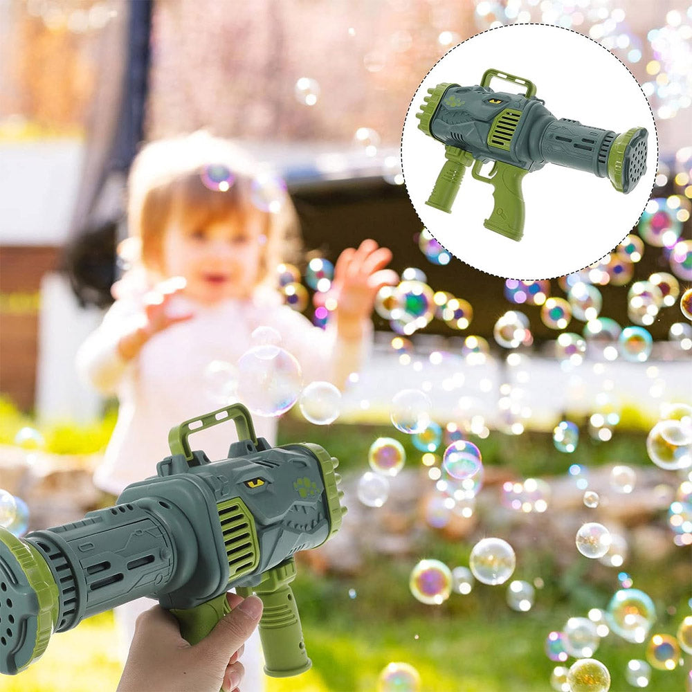 25 Hole Dinosaur Bubble Machine Gun Children's Toys  Boys and Girls