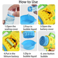 (NET) 48 Hole Bubble Gun with Bubble Solution for Kids Automatic Bubble Blower with Lights