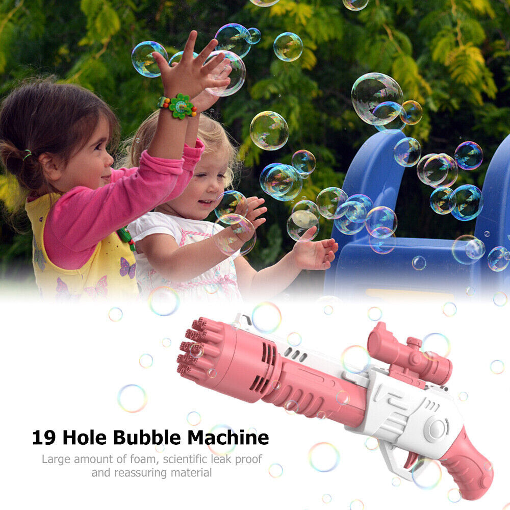 Electric 19 Hole Rifel Bubble Gun