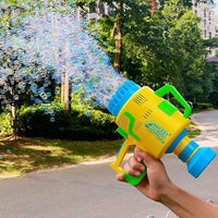 (NET) 48 Hole Bubble Gun with Bubble Solution for Kids Automatic Bubble Blower with Lights