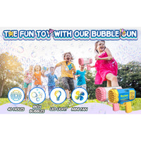 40 Holes Bubble Machine Gun for Kids with Light  Summer Outdoor Toy Wedding Party Birthday Gifts